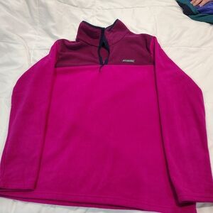 Columbia Fuchsia and Maroon Fleece Jacket